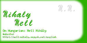 mihaly mell business card